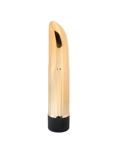 Золотистый миниатюрный вибратор Gold Ladyfinger - 13 см.
