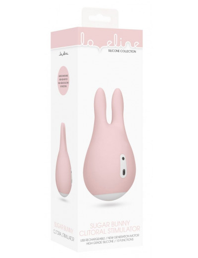 Розовый клиторальный стимулятор Sugar Bunny - 9,5 см.