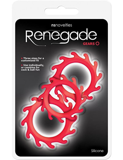 Набор из 3 красных эрекционных колец Renegade Gears