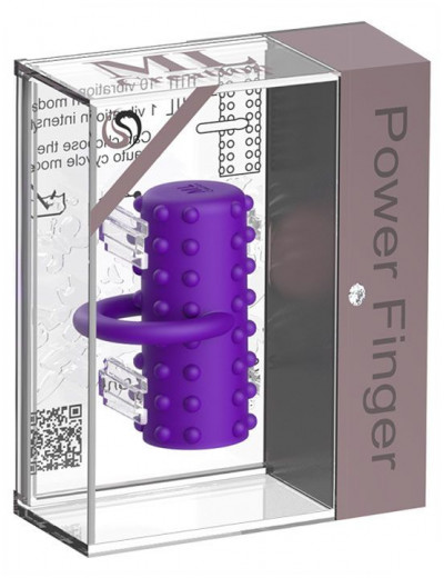 Фиолетовая вибропулька на палец Power Finger