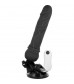 Черный вибромассажер на мощной присоске Basecock Realistic Vibrator Remote Control - 19,5 см.