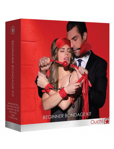 Красный игровой набор Beginners Bondage Kit
