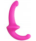 Розовый безремневой страпон Silicone Strapless Strapon