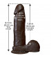 Коричневый фаллоимитатор The Realistic Cock 8” with Removable Vac-U-Lock Suction Cup - 20,57 см.