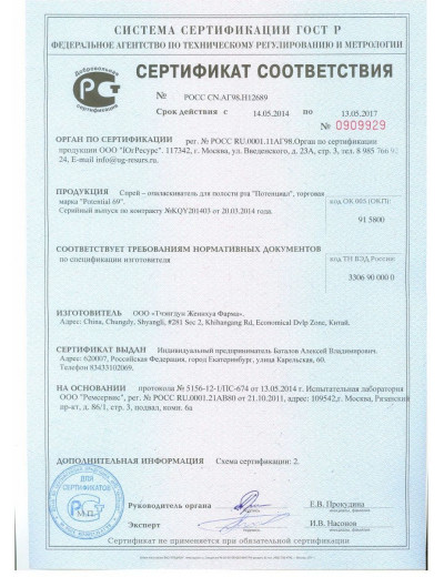 Женский оральный возбуждающий спрей Potential 69 - 5 мл.