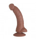 Коричневый фаллоимитатор SEDUCER Bended Lust - 18,5 см.