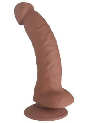 Коричневый фаллоимитатор SEDUCER Bended Lust - 18,5 см.