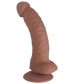 Коричневый фаллоимитатор SEDUCER Bended Lust - 18,5 см.