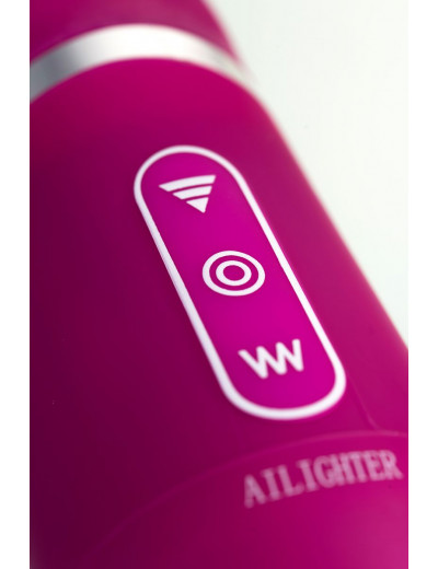 Розовый нереалистичный вибратор Ailighter Smart Telescopic Lover - 27,1 см.