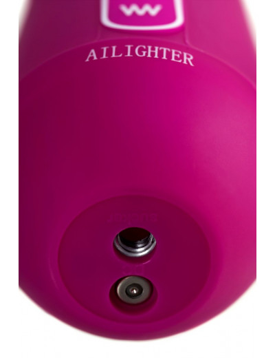 Розовый нереалистичный вибратор Ailighter Smart Telescopic Lover - 27,1 см.