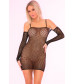 Эротическое платье с длинным рукавом Bad Intentions Fishnet Mini Dress