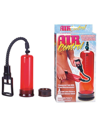 Вакуумная помпа с двумя сменными насадками NEW STAY HARD PUMP CLEAR RED