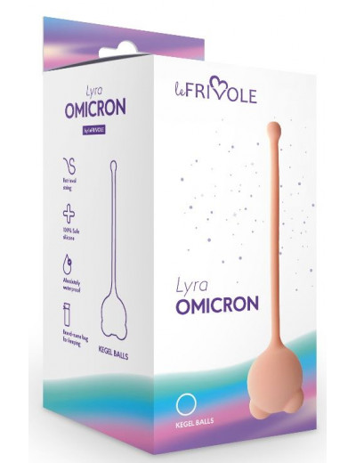 Бежевый вагинальный шарик Omicron
