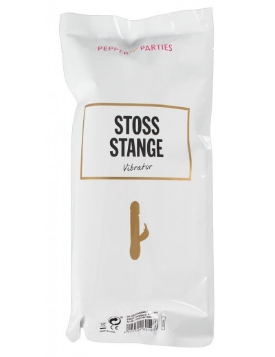 Ярко-розовый вибратор-кролик Stoss Stange - 23 см.
