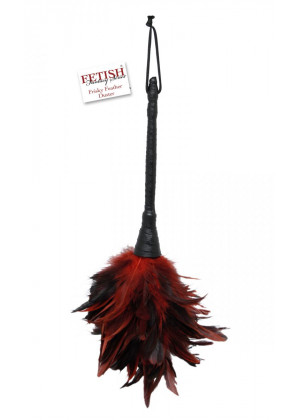 Кисточка с красно-чёрными пёрышками FRISKY FEATHER DUSTER - 36 см.