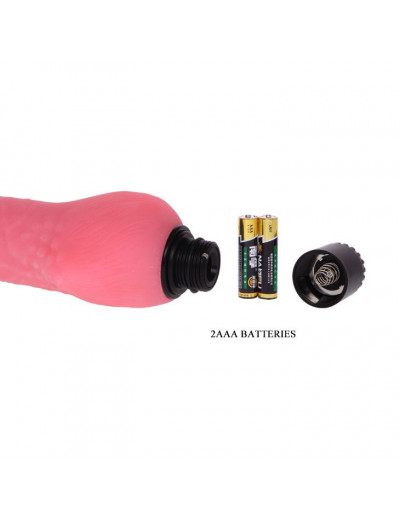 Водонепроницаемый вибратор с очерченной головкой - 23,8 см.
