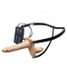 Женский страпон с вагинальной вибропробкой Super Penetrix Strap-on - 15 см.