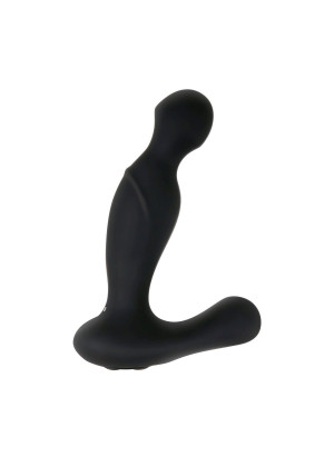 Черный вибростимулятор простаты Adam s Rotating P-spot Massager - 14,2 см.