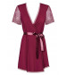 Полупрозрачный пеньюар с кружевными рукавчиками