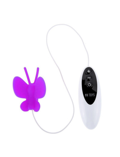 Фиолетовый клиторальный стимулятор Butterfly