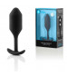 Чёрная пробка для ношения B-vibe Snug Plug 2 - 11,4 см.
