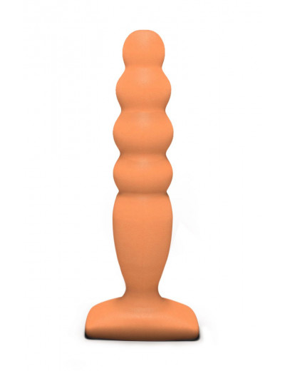 Телесный анальный стимулятор Large Bubble Plug - 14,5 см.