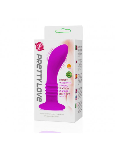 Анальный вибростимулятор Booty Passion на присоске - 12 см.