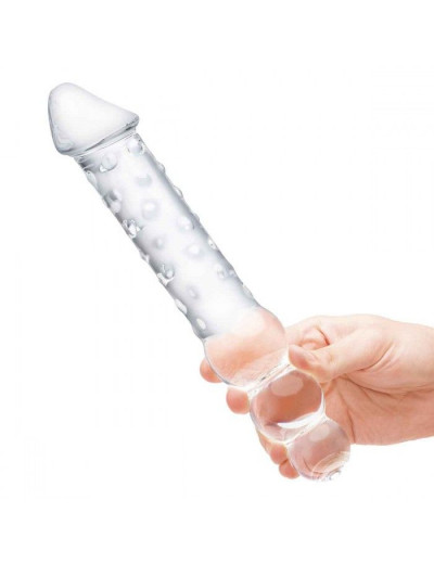 Прозрачный двухсторонний стимулятор 12  Double Ended Dildo - 28 см.