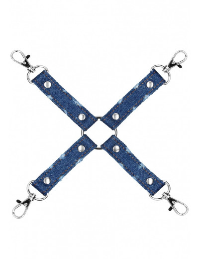 Крестообразный синий фиксатор для оков Roughend Denim Style