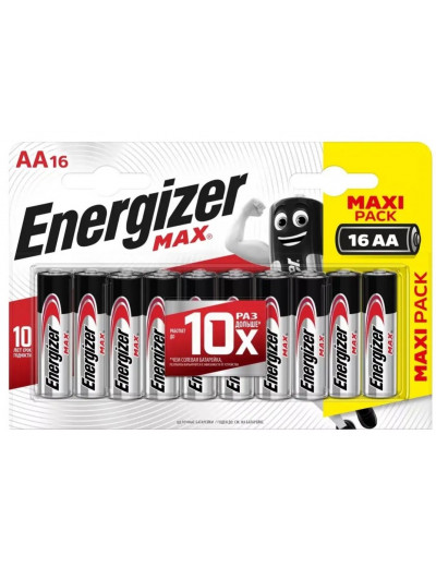 Батарейки Energizer MAX AA/LR6 1.5V - 16 шт.