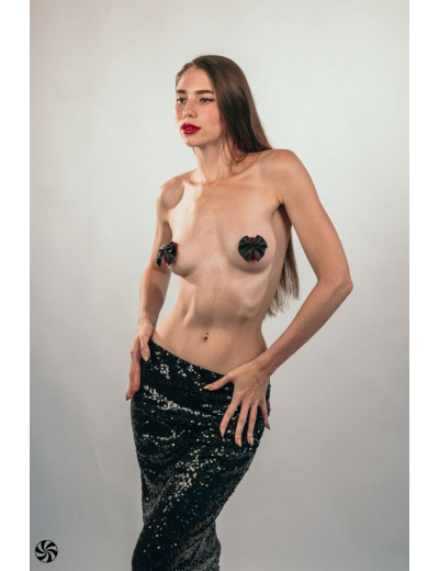 Красные пэстисы Blaze с черными бантиками
