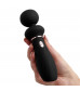 Черный вибратор So Divine Relax Portable Massage Wand - 24 см.