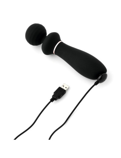 Черный вибратор So Divine Relax Portable Massage Wand - 24 см.