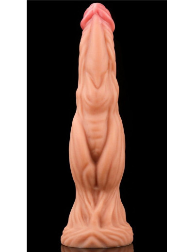 Телесный фаллоимитатор 9.5 Dual layered Platinum Silicone Cock - 24,5 см.