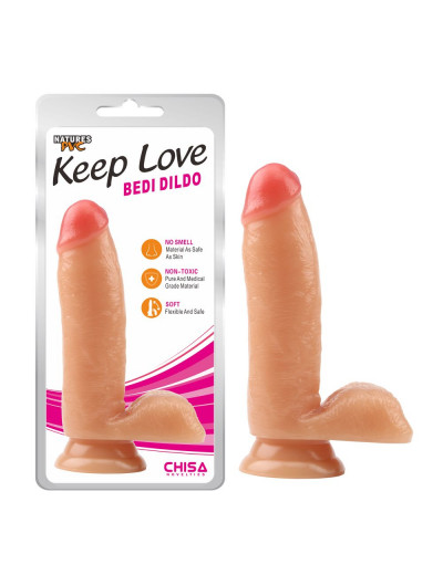 Телесный фаллоимитатор Bedi Dildo - 17 см.