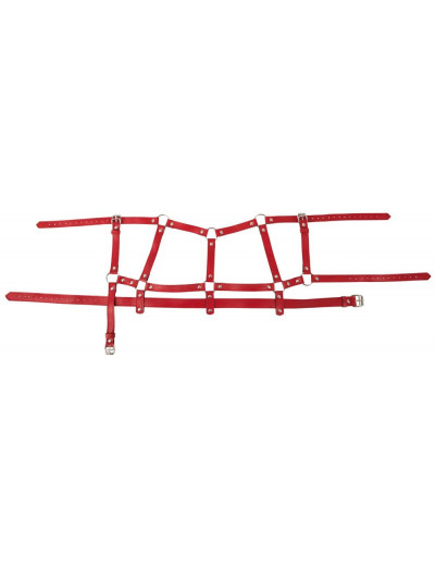 Красный комплект БДСМ-аксессуаров Harness Set