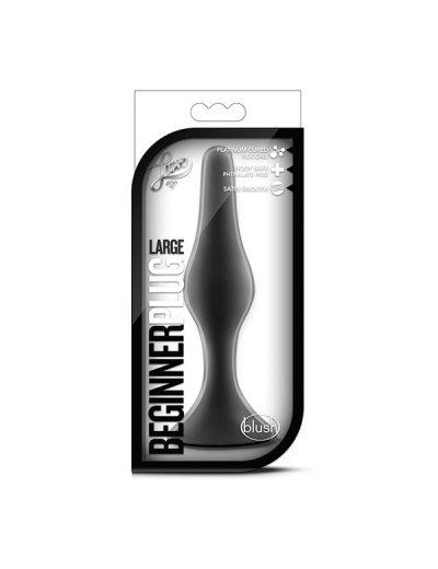 Черная анальная пробка Beginner Plug Large - 13,3 см.