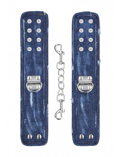 Синие джинсовые наручники Roughend Denim Style