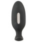 Черная анальная втулка с вибрацией и электростимуляцией Vibrating E-Stim Butt Plug - 9,2 см.