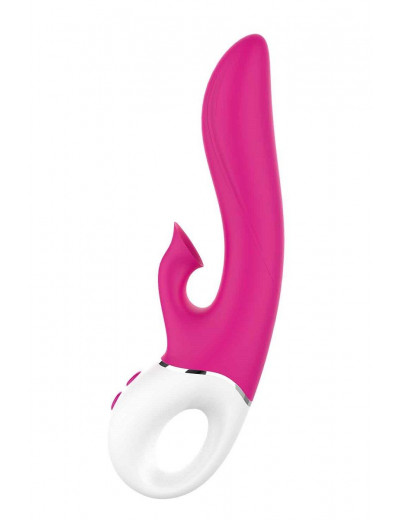 Розовый вибратор-кролик с вакуумной стимуляцией Air Pleasure - 22,5 см.