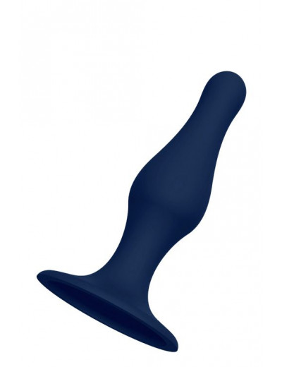 Синяя анальная пробка SILICONE PLUG LARGE - 15,6 см.