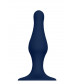 Синяя анальная пробка SILICONE PLUG LARGE - 15,6 см.