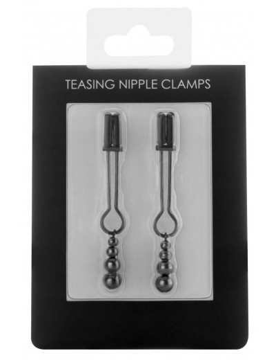 Черные зажимы на соски Teasing Nipple Clamp