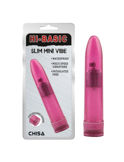 Розовый мини-вибратор Slim Mini Vibe - 13,2 см.