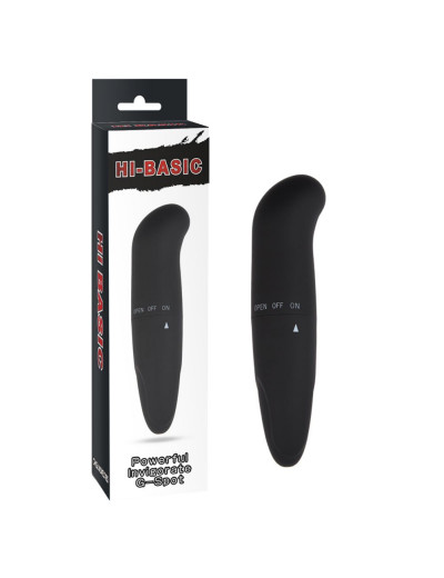 Черный вибратор Powerful Invigorate G-Spot - 12,5 см.