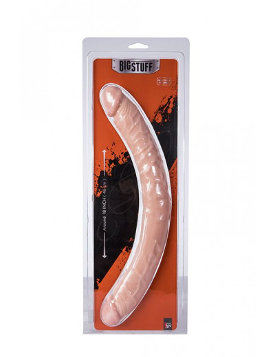 Двусторонний фаллоимитатор BIGSTUFF 18INCH DOUBLE DONG - 46 см.