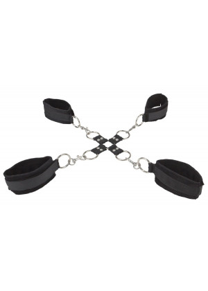 Черный комплект оков Velcro hand and leg cuffs
