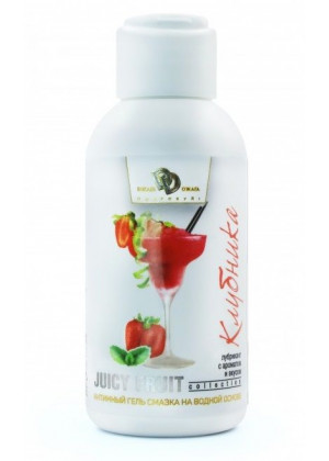 Интимный гель-смазка JUICY FRUIT с ароматом клубники - 100 мл.