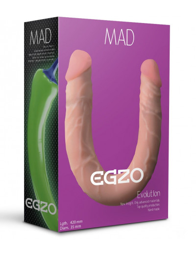 Двусторонний фаллоимитатор из киберкожи Mad Pepper - 42 см.