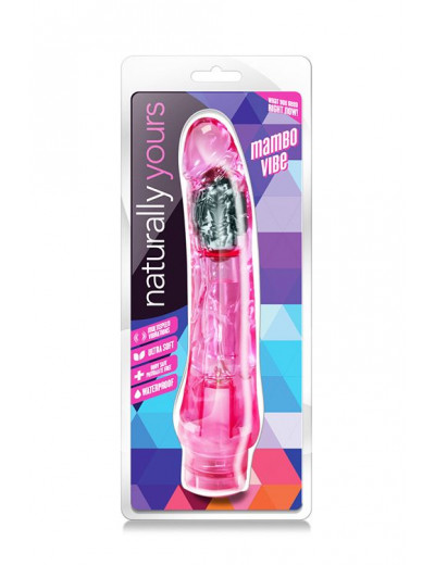 Розовый вибратор-реалистик Mambo Vibe - 22,8 см.
